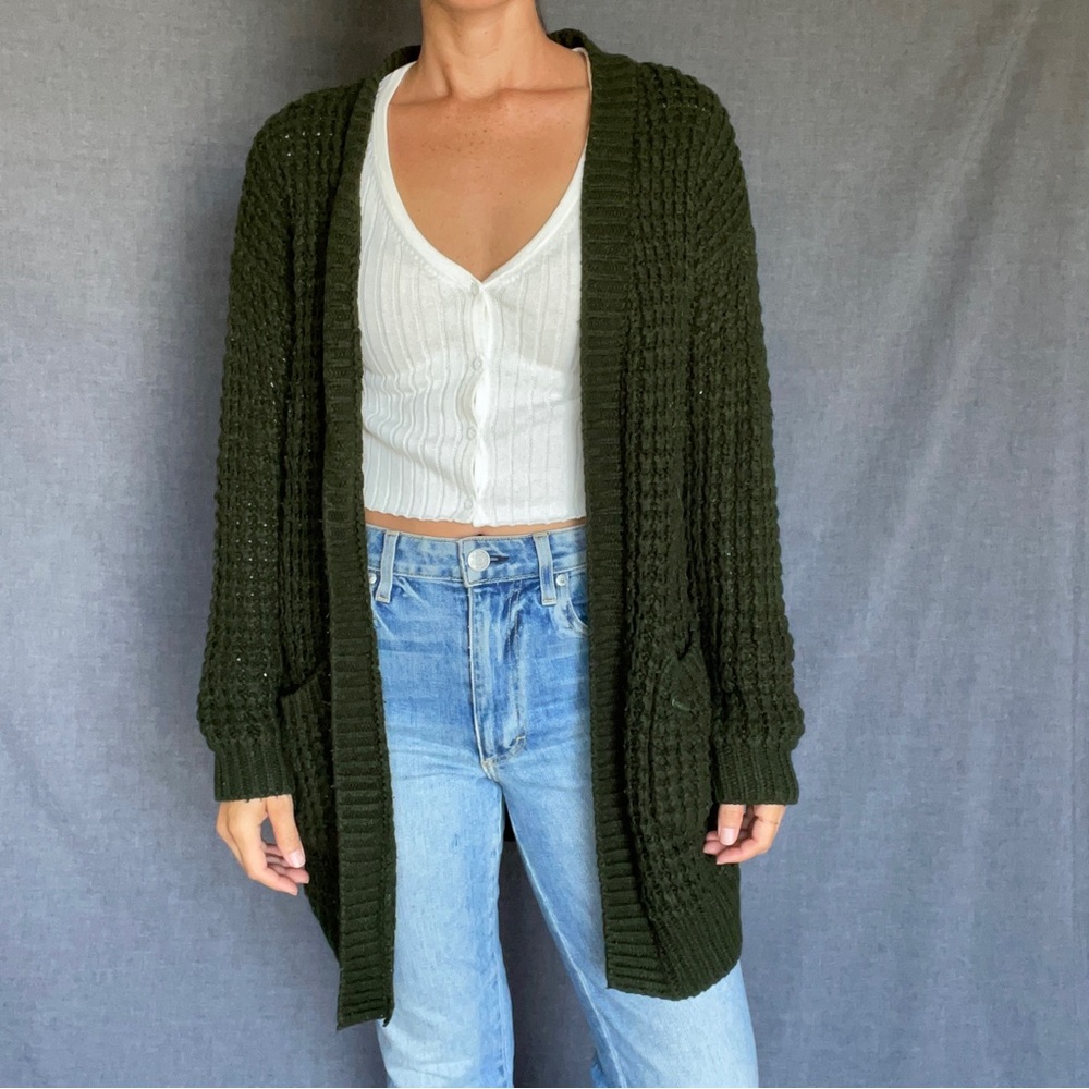 Green cardigan